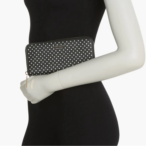 ♠️Kate spade New York spencer metallic dot slim continental wallet. - Picture 2 of 13